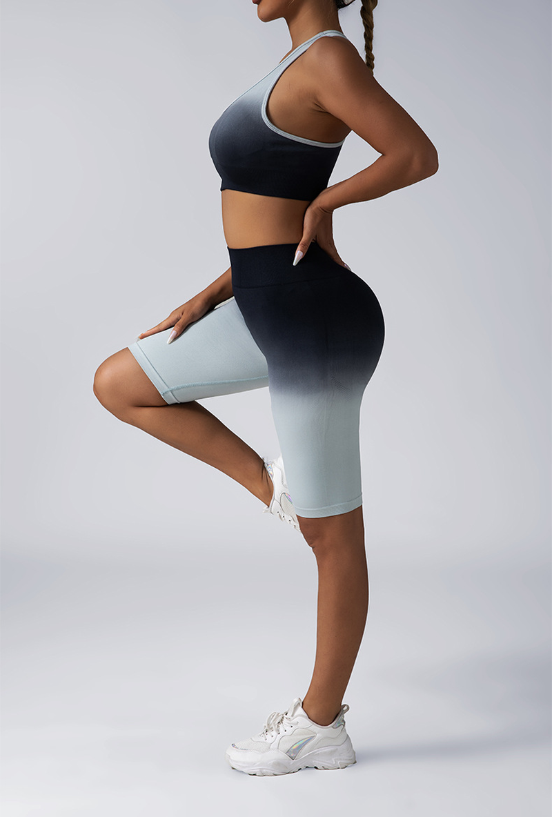 2 Piece Seamless Sport Bra High Waist Yoga Leggings Sets 2 Piece Seamless Sport Bra High Waist Yoga Leggings Sets - Image 15