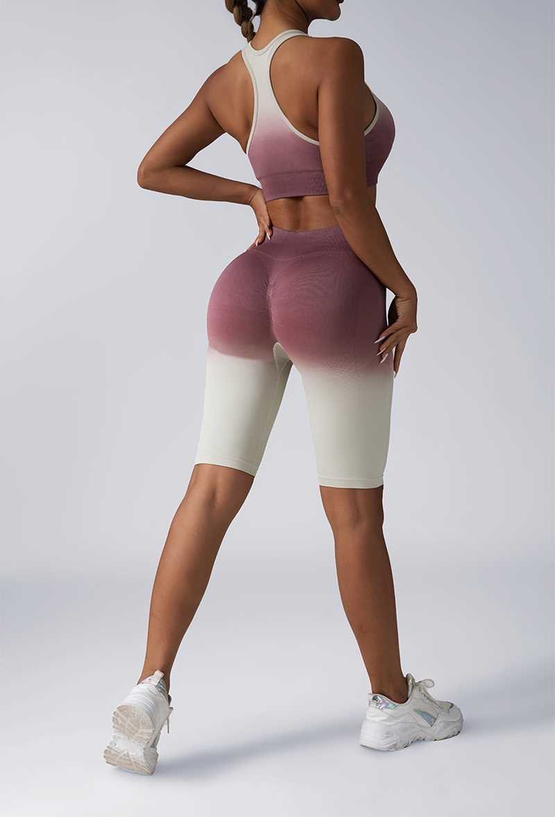 2 Piece Seamless Sport Bra High Waist Yoga Leggings Sets 2 Piece Seamless Sport Bra High Waist Yoga Leggings Sets - Image 10