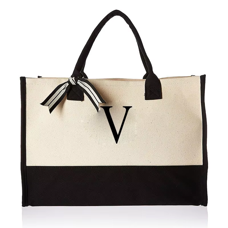 Tote Bag Fashion Canvas Totes Letters Flower Portable Beach Shoulder Shopping Casual Beach Bag Large Capacity Handbag Wholesale Tote Bag Fashion Canvas Totes Letters Flower Portable Beach Shoulder Shopping Casual Beach Bag Large Capacity Handbag Wholesale - Image 24