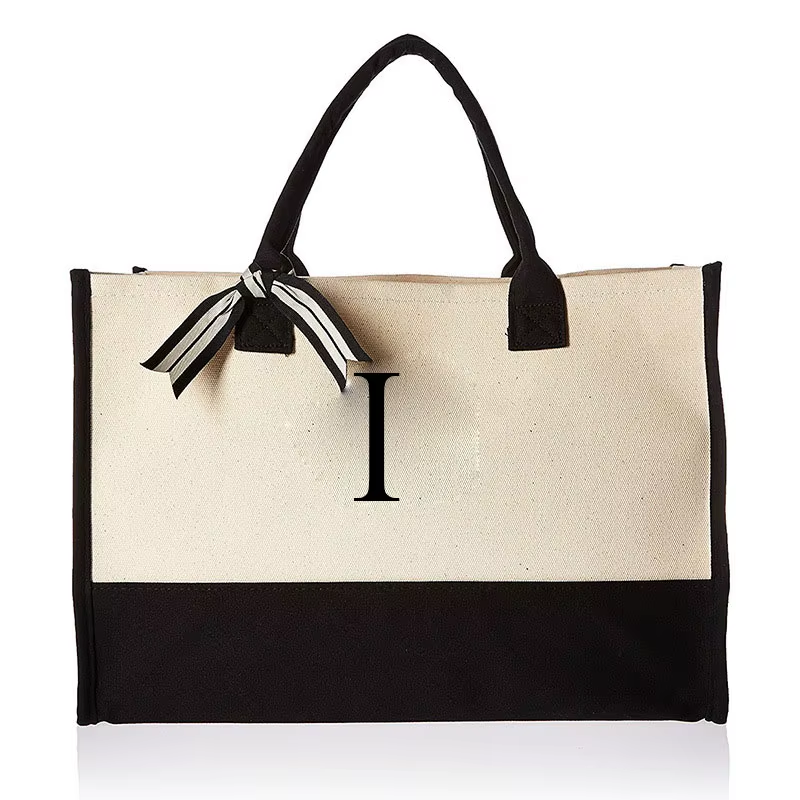 Tote Bag Fashion Canvas Totes Letters Flower Portable Beach Shoulder Shopping Casual Beach Bag Large Capacity Handbag Wholesale Tote Bag Fashion Canvas Totes Letters Flower Portable Beach Shoulder Shopping Casual Beach Bag Large Capacity Handbag Wholesale - Image 8