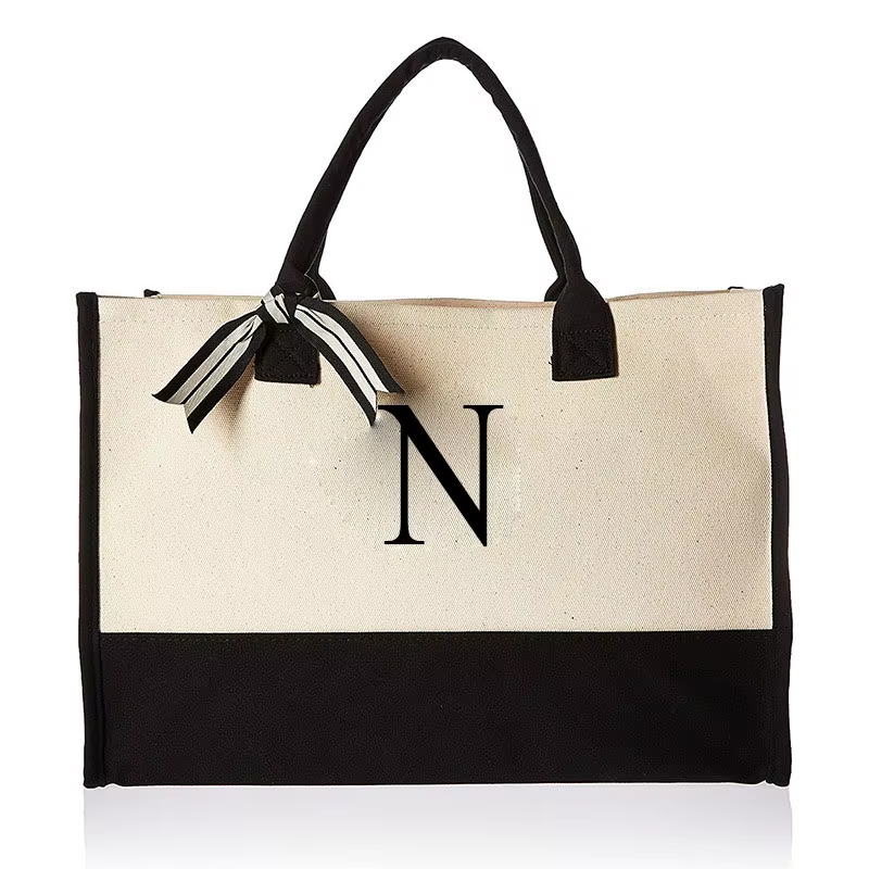 Tote Bag Fashion Canvas Totes Letters Flower Portable Beach Shoulder Shopping Casual Beach Bag Large Capacity Handbag Wholesale Tote Bag Fashion Canvas Totes Letters Flower Portable Beach Shoulder Shopping Casual Beach Bag Large Capacity Handbag Wholesale - Image 18