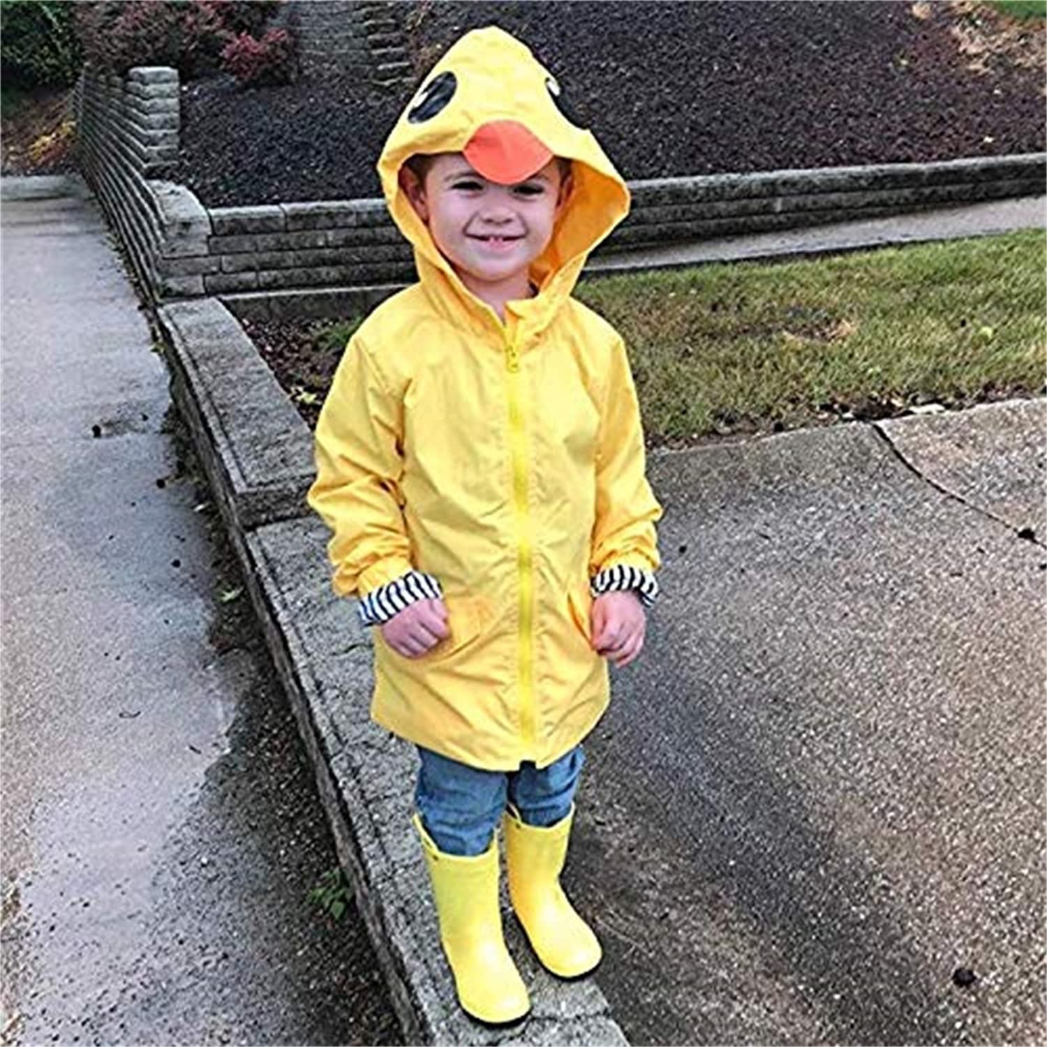 Toddler Baby Boy Girl Duck Rain Jacket Cute Cartoon Animal Raincoat Hoodie Kids Coat Fall Winter School Outfit Toddler Baby Boy Girl Duck Rain Jacket Cute Cartoon Animal Raincoat Hoodie Kids Coat Fall Winter School Outfit - Image 5