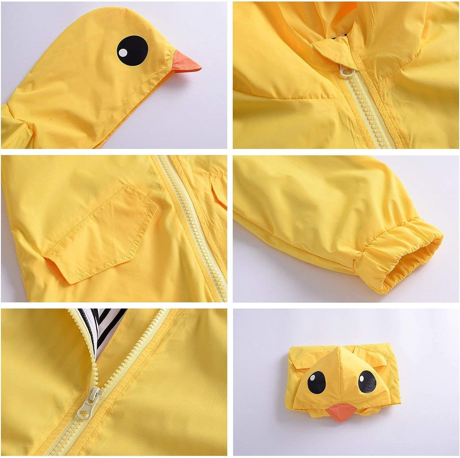 Toddler Baby Boy Girl Duck Rain Jacket Cute Cartoon Animal Raincoat Hoodie Kids Coat Fall Winter School Outfit Toddler Baby Boy Girl Duck Rain Jacket Cute Cartoon Animal Raincoat Hoodie Kids Coat Fall Winter School Outfit - Image 4