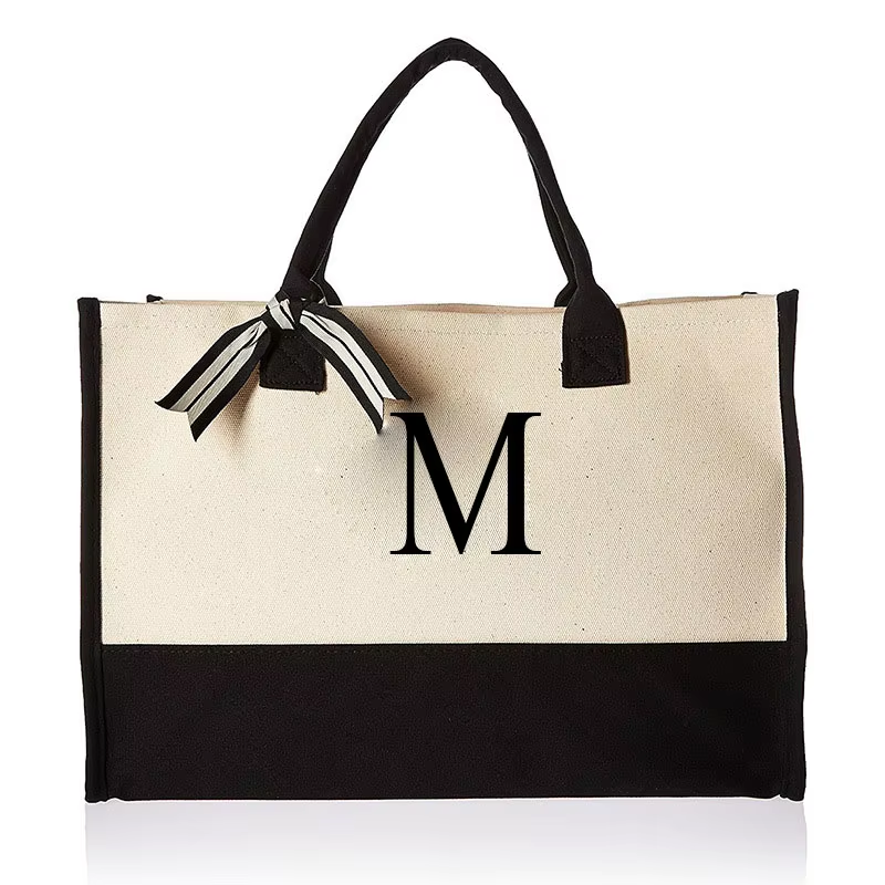 Tote Bag Fashion Canvas Totes Letters Flower Portable Beach Shoulder Shopping Casual Beach Bag Large Capacity Handbag Wholesale Tote Bag Fashion Canvas Totes Letters Flower Portable Beach Shoulder Shopping Casual Beach Bag Large Capacity Handbag Wholesale - Image 19