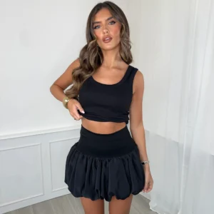 Women'S Y2K Aesthetic Versatile Black and White Polyester Skirt for Everyday Use Slim Fit Loose Skirt