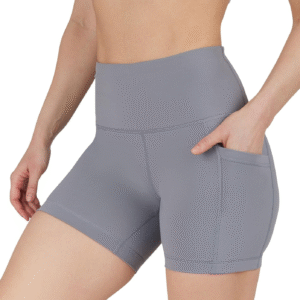 Womens High Waisted Biker Shorts with Side Pockets Workout Shorts 5”, 7”, 9”