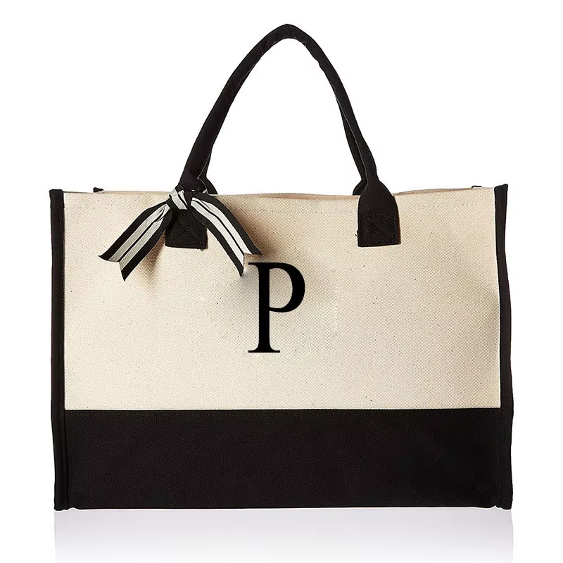 Tote Bag Fashion Canvas Totes Letters Flower Portable Beach Shoulder Shopping Casual Beach Bag Large Capacity Handbag Wholesale Tote Bag Fashion Canvas Totes Letters Flower Portable Beach Shoulder Shopping Casual Beach Bag Large Capacity Handbag Wholesale - Image 29
