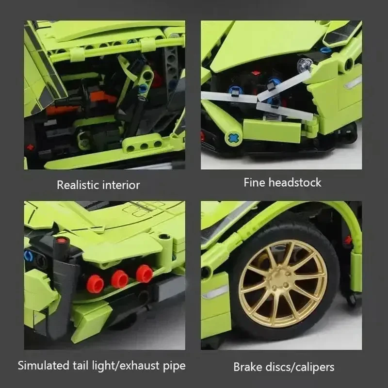 1280Pcs Technical Building Blocks Racing Car Model Remote Control Electric RC Car 1280Pcs Technical Building Blocks Racing Car Model Remote Control Electric RC Car - Image 6