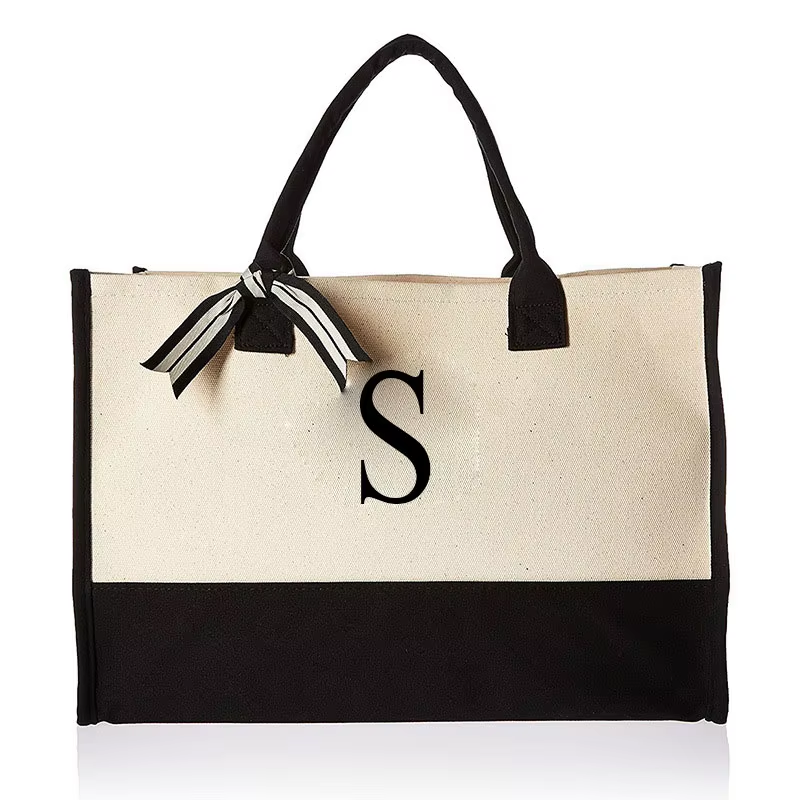 Tote Bag Fashion Canvas Totes Letters Flower Portable Beach Shoulder Shopping Casual Beach Bag Large Capacity Handbag Wholesale Tote Bag Fashion Canvas Totes Letters Flower Portable Beach Shoulder Shopping Casual Beach Bag Large Capacity Handbag Wholesale - Image 27