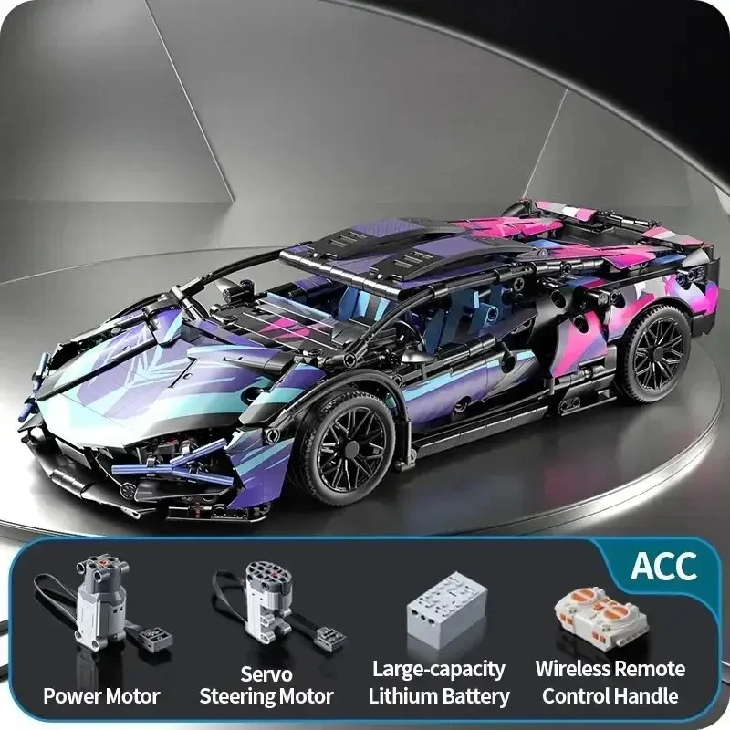 1280Pcs Technical Building Blocks Racing Car Model Remote Control Electric RC Car 1280Pcs Technical Building Blocks Racing Car Model Remote Control Electric RC Car - Image 12